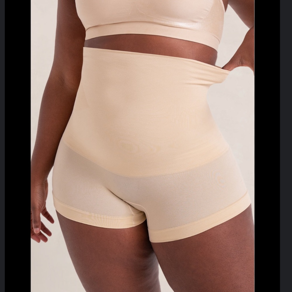 EMPETUA All Day Every Day High Waisted Shaper Boyshort in Nude S - Picture 3 of 12